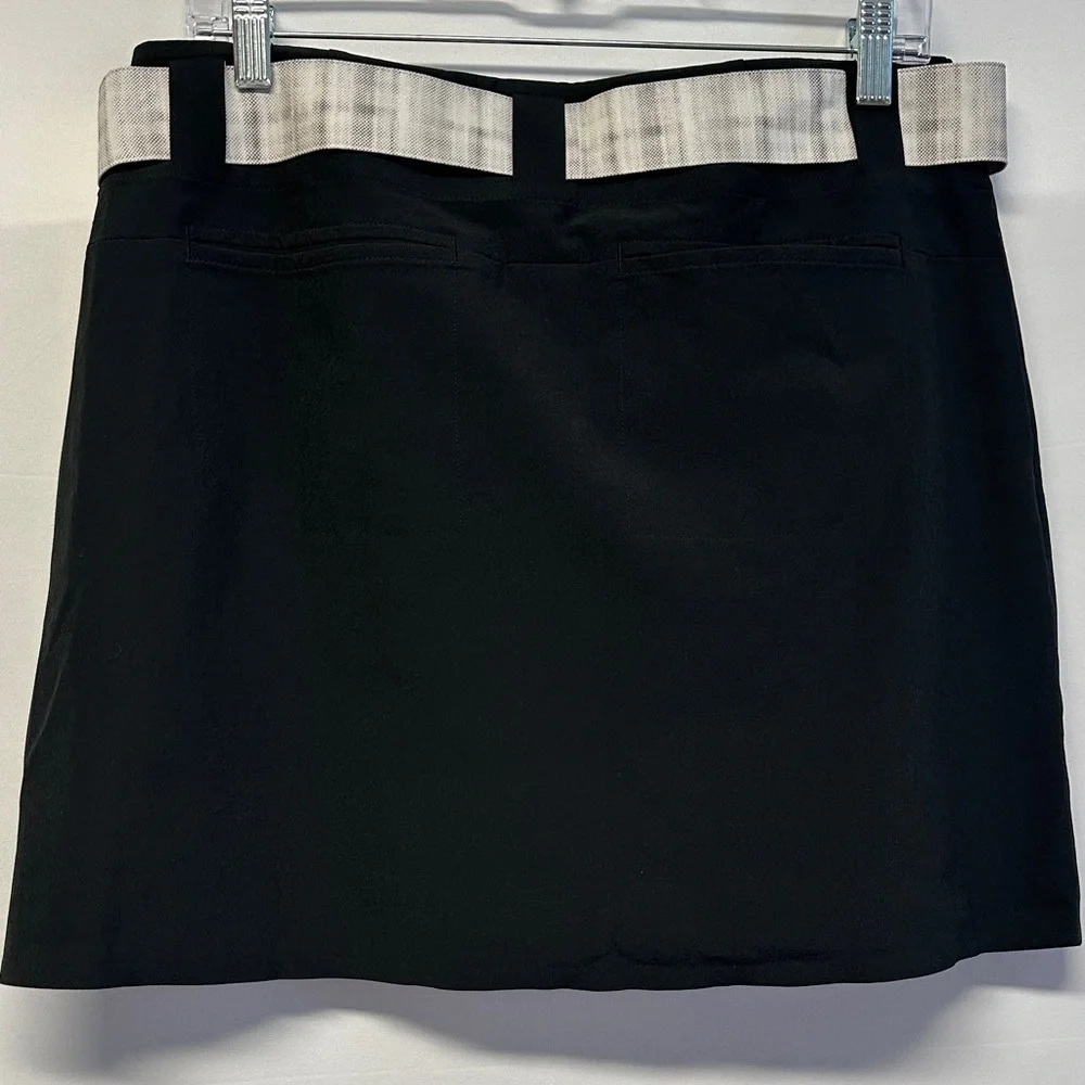 Nike Golf Dri-Fit Black Skirt with Plaid  Belt